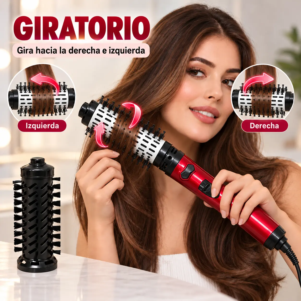 Cepillo giratorio para peinado profesional